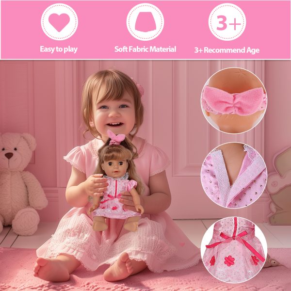 12 inch Baby Doll Clothes[6 Sets](Include 4 Hats + 1 Bowknot ) - Image 5