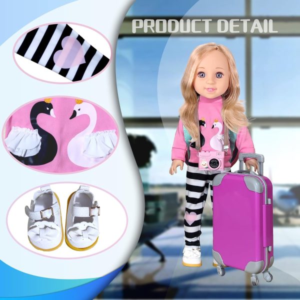 14-Inch-Girl-Doll-Travel-Suitcase-Play-Set Doll- Clothes- Accessories - Image 7