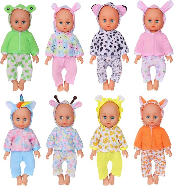 12 inch Doll Clothes[8 Sets Animal Styling ] for 10/11/12 inch Baby Girls Boys(8 Set)