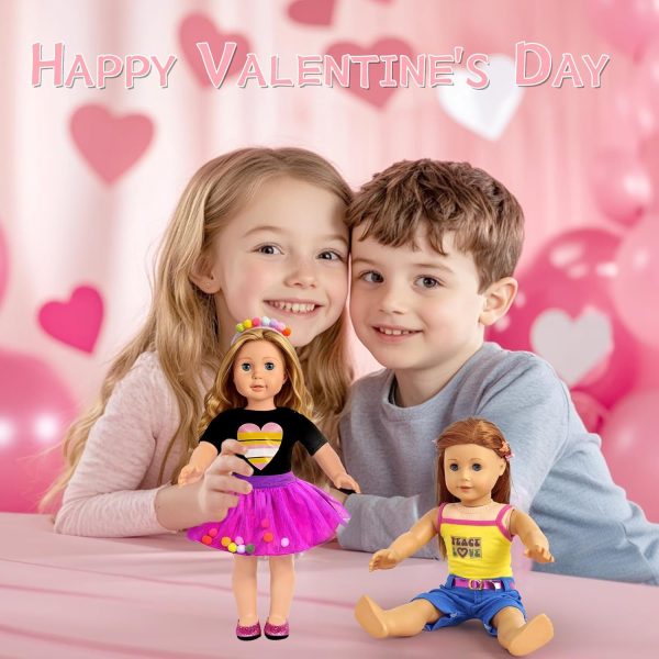 18 inch Doll Clothes Accessories, ARTST 18PCS Doll Clothes Outfit Dress for 18 inch, Xmas Gift for Girls(10 Set) - Image 2