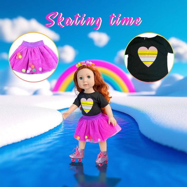 18 inch Doll Clothes Accessories, ARTST 18PCS Doll Clothes Outfit Dress for 18 inch, Xmas Gift for Girls(10 Set) - Image 3
