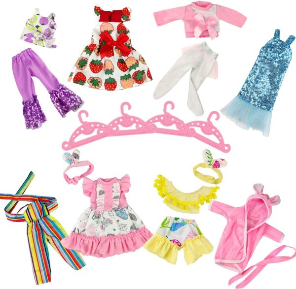 4.5-inch-Doll-Clothes and Accessories (8 Sets) - Image 6