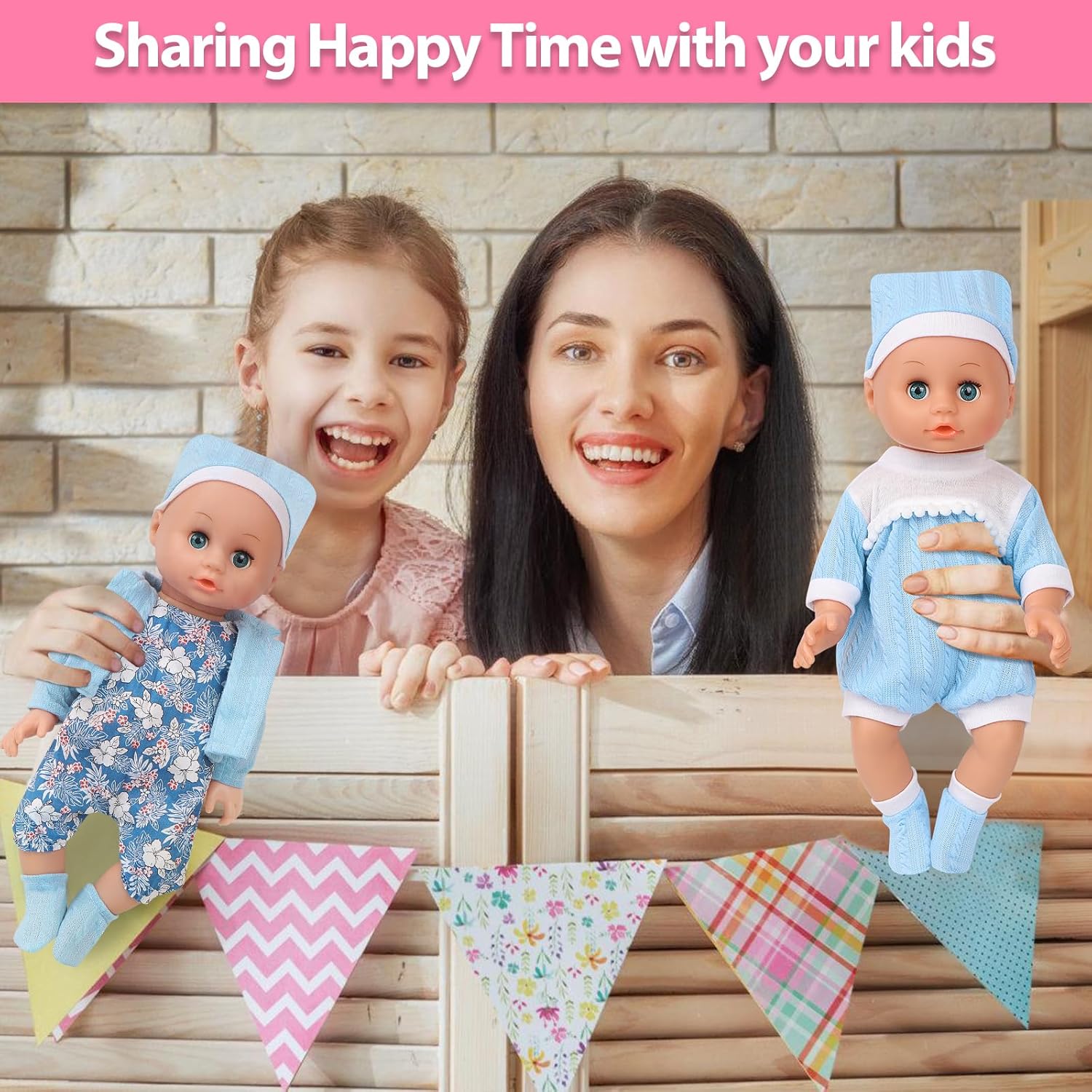 12 inch Doll Clothing for Baby Alive, 5 Set Knitted Outfit Accessories for 10-12 inch Girls Boys - Image 2