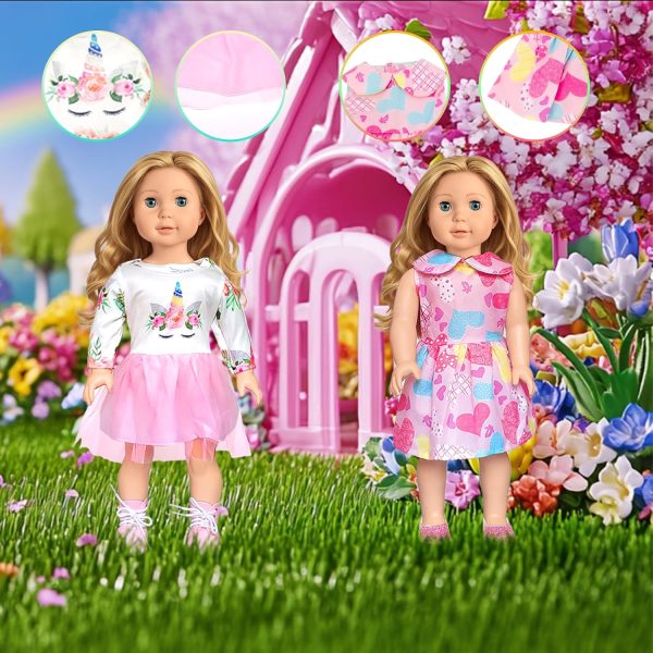 18 inch Doll Clothes Accessories for Girl Doll Clothes(10 Set) - Image 5