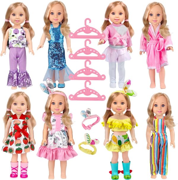 4.5-inch-Doll-Clothes and Accessories (8 Sets)