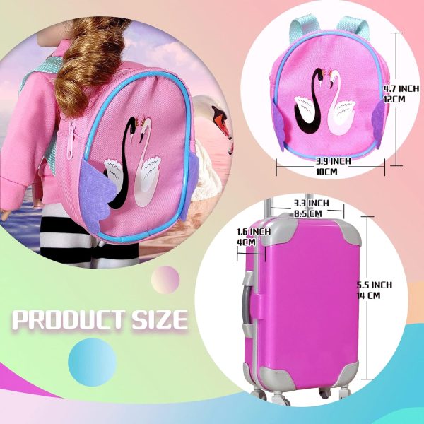 14-Inch-Girl-Doll-Travel-Suitcase-Play-Set Doll- Clothes- Accessories - Image 3